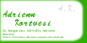 adrienn kortvesi business card