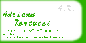 adrienn kortvesi business card